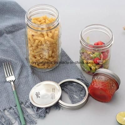 Salad Packing Glass Mason Jar, Dessert Glass Food Jar