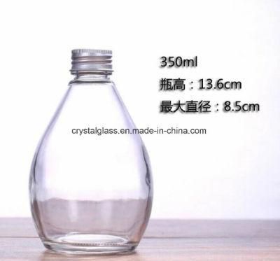 280ml 350ml Pot-Bellied Clear and Frosted Glass Beverage Bottle