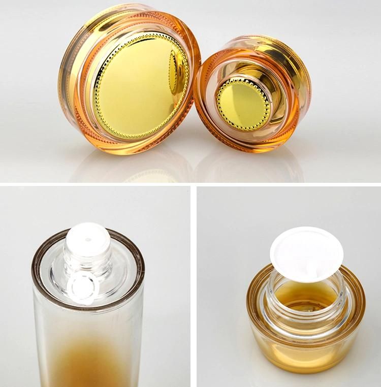 Manufacturer 15g 25g 50g Skin Care Cream Cosmetic Jar Gold Luxury Plastic Cream Jars Supplier