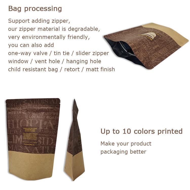 Ndividual Custom Zipper Coffee Packaging Bag with Valve