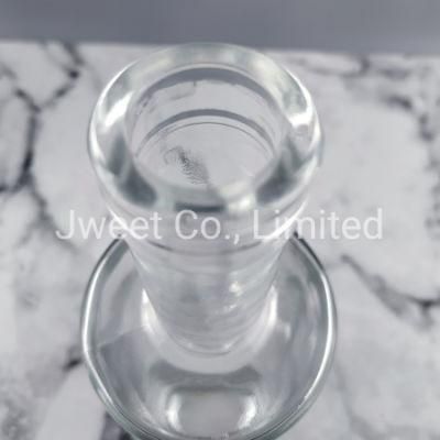 Custom Round Shape Clear Flint Liquor Glass Bottle with Cork