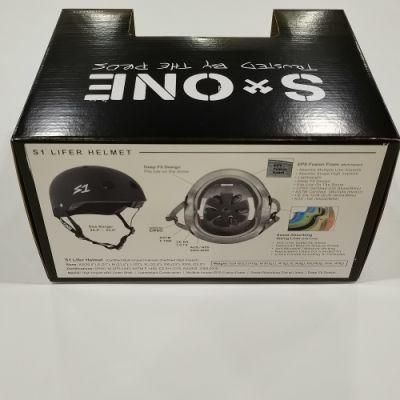 Wholesale Customized Brand Artpaper Printed Corrugated E-Flute Box for Helmet