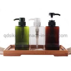 250ml 450ml Square Shape PETG Plastic Bottle for Shampoo Packaging