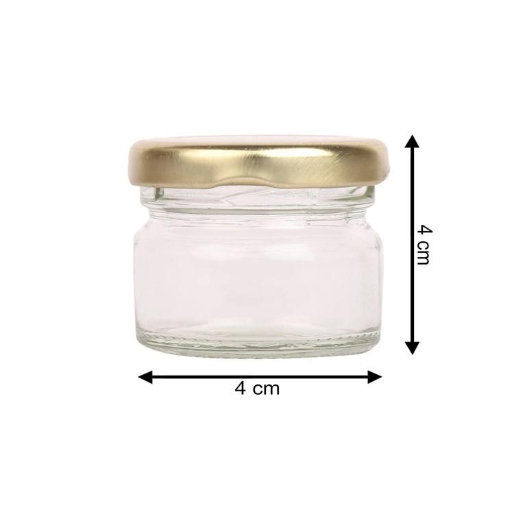 Baby Food Mini Round Glass Honey Jam Container Package Glass Jar 30ml with Sealing Lid