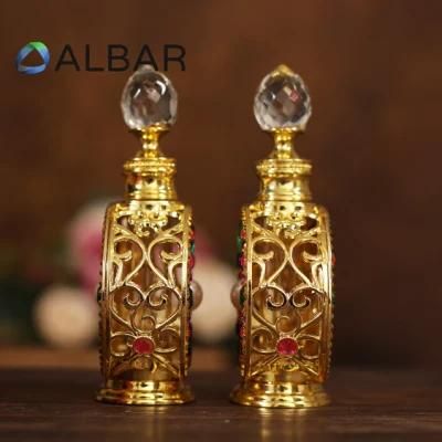 Tola Bottles 12ml Customized Zinc Perfume Glass Bottles with Tube Hollow and Diamonds