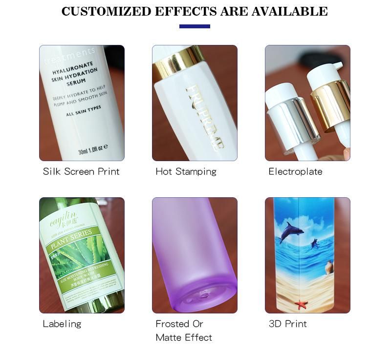 High Quality Empty Matte PP Plastic Airless Bottle for Lotion 30ml 50ml