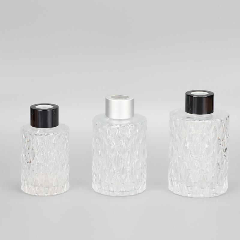 Round Diffuser Bottle Glass Fragrance Bottle with Pattern