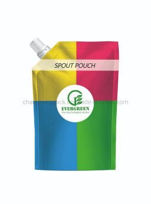 Custom Design Laminated Plastic Flexible Packaging Household Cleaners Handwash Liquid Soaps &amp; Detergentes Dish Wash Spout Pouch