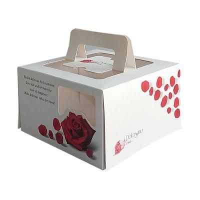 Custom Logo Packaging 2/4/6 Cupcake Dessert Pastry Box Translucent Window Muffin Cake Box