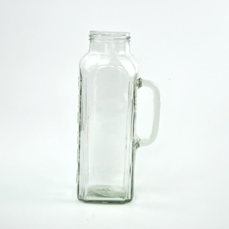Square Embossed New Model Juice Water Beverage 1.2 Litres Bottle with Handle