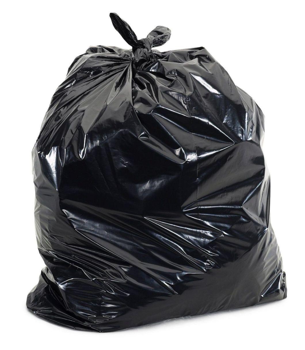 Big Size Bag Strong Heavy Duty Black Garbage Bags Star Sealed Trash Bags