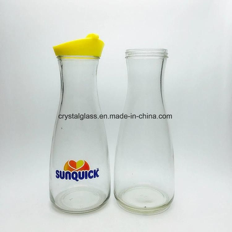 500ml 1000ml Clip Swing Milk Juice Glass Beverage Bottle with Handle