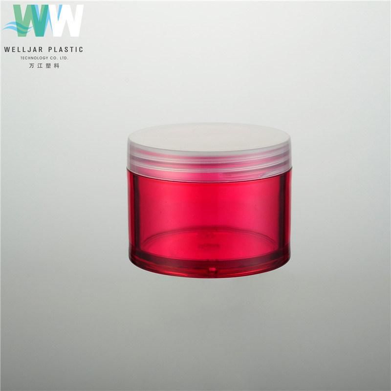 Red Color 40ml Pet Plastic Jar with PP Cap and Aluminum Cap