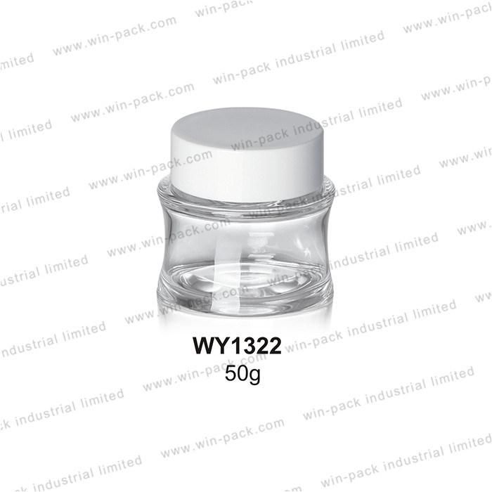 Popular Cosmetic Packaging Clear 50g Plastic Jar for Cosmetic Cream Packing