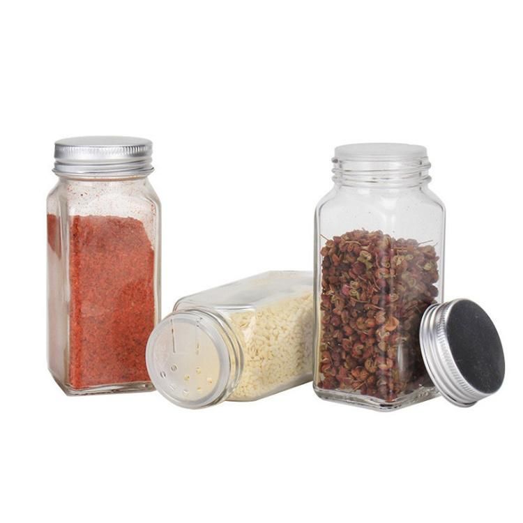 80ml Square Empty Pepper Salt Glass Bottle Glass Shaker