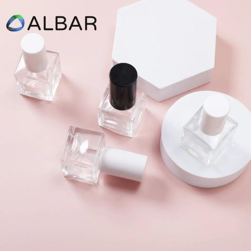 Black and White Pump Cosmetics Clear Glass Bottles with Customized Sprayer Pumps