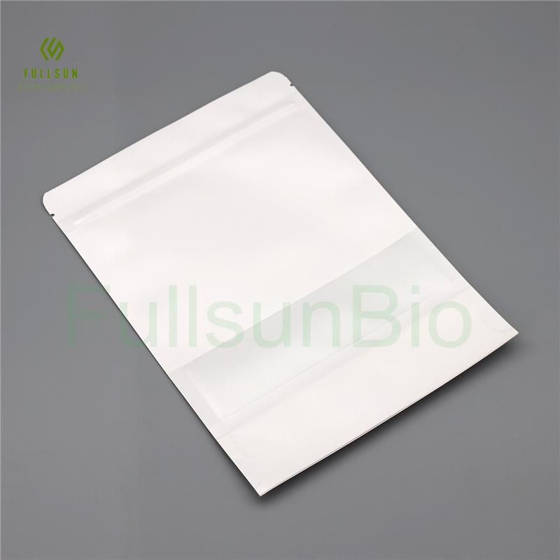 Paper with Plastic Film Candy Sweets Food Zipper Stand up Pouch Clear Window Packaging Bag