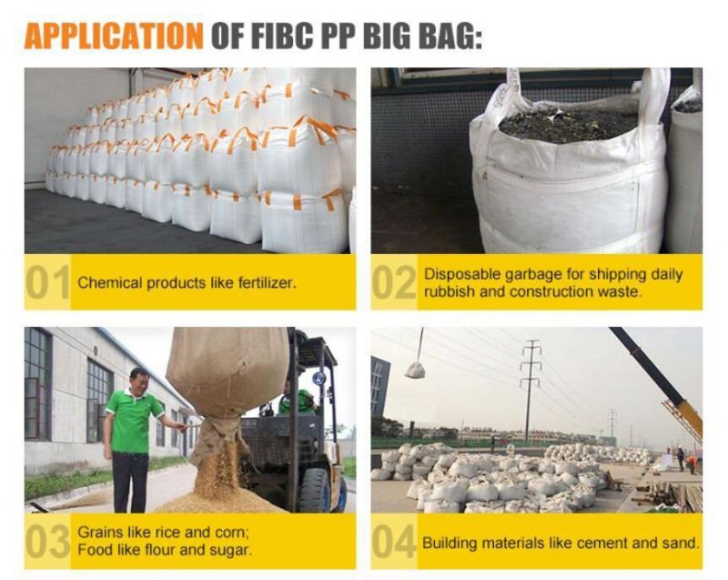 China Food Grade Woven PP FIBC Bulk Big Bags for Packaging