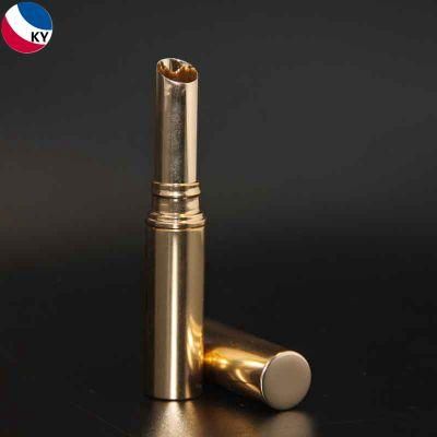 Cosmetic Packaging Shiny Gold Color Round Lipstick Tube for Make up