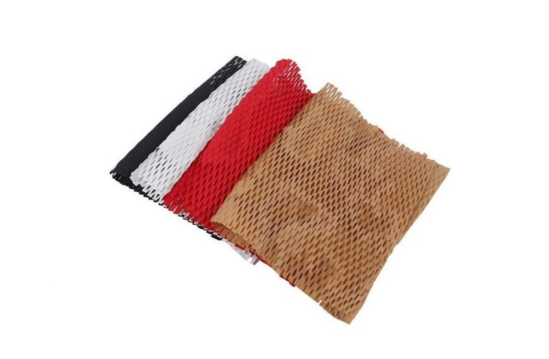 Biodegradable Customized Designing Black White Brown Manual Wrapper Honeycomb Paper Roll Packaging