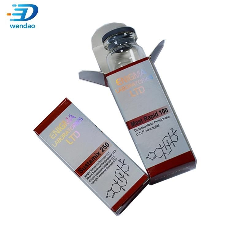 Popular Style Custom Anabolic Muscle Injection Steroid Packaging 10 Ml Vial Bottle Paper Boxes with Hologram Logo
