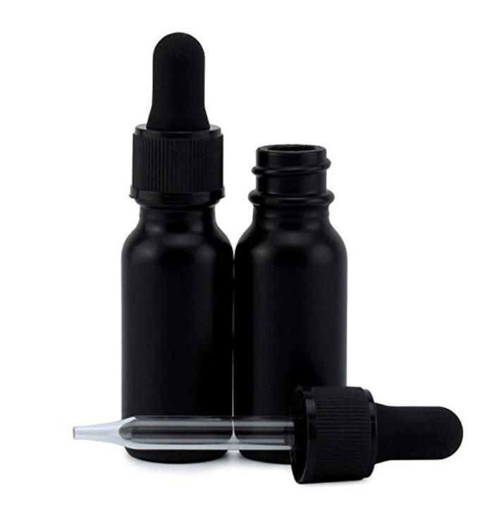 30ml 50ml Black Essential Oil Glass Dropper Bottle