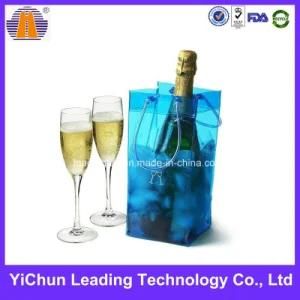 Plastic Square Bottom Stand up Handle Wine Cooler Bag