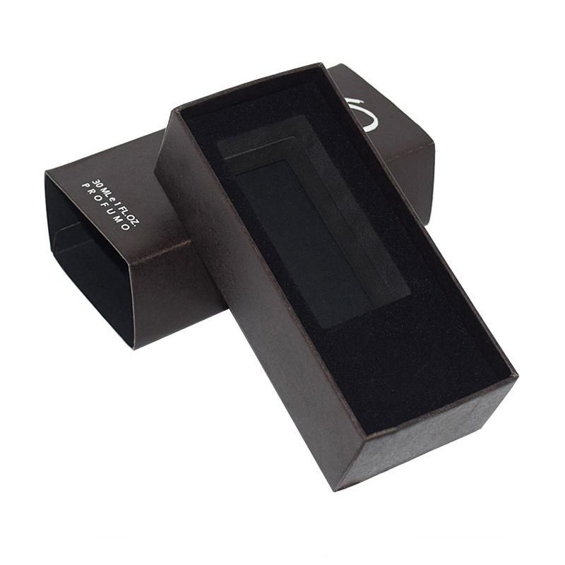 Manufacturer Foam Insert Folding Packaging Black Paper Box