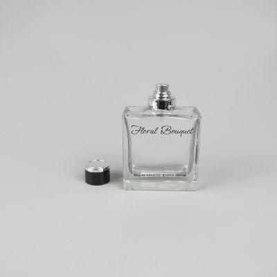 Wholesale Black Cap Luxury Empty Glass Perfume Bottle