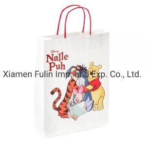 Custom Logo Printed Cute Animals Pattern Gift Paper Packaging Bag