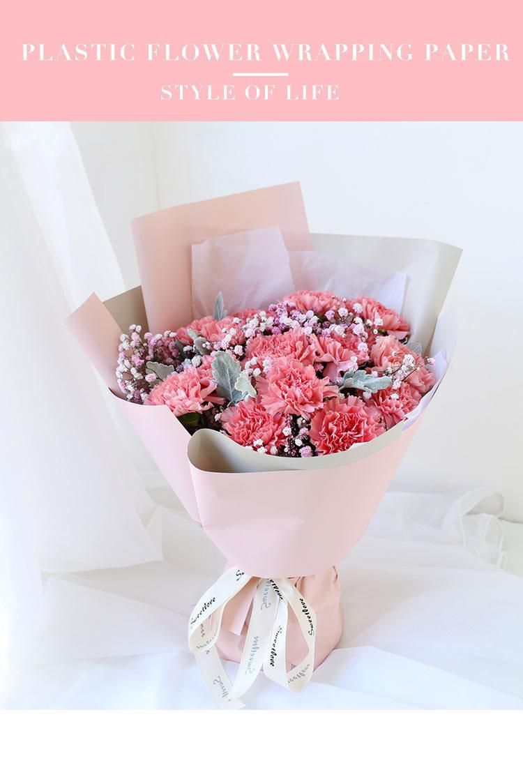 Custom Printing Korean Style Flower Rose Wrapping Packaging Roll Paper