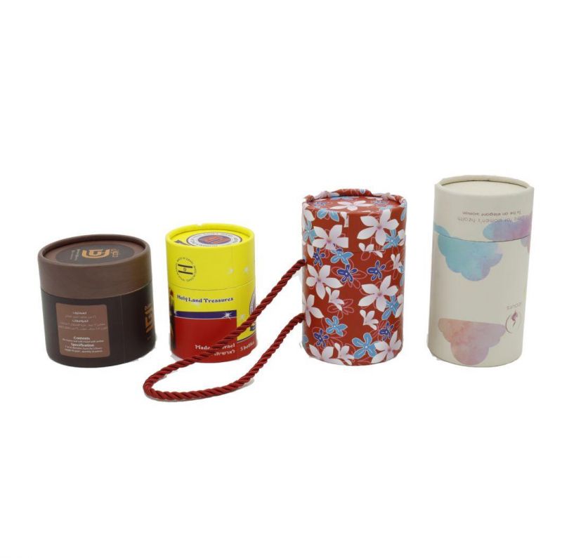 Different Size Beauty Round Paper Packaging Box Tube Cans