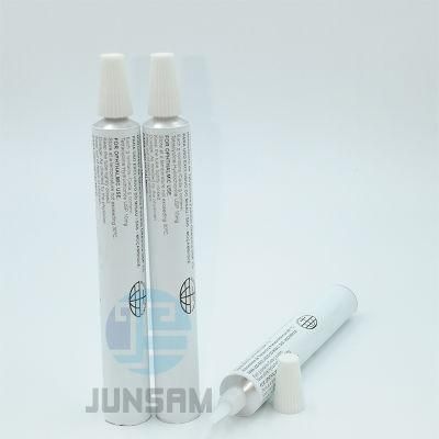 Long Nozzle Aluminum Squeezable Collapsible Empty Packaging Inner Lacquer Pharmacy Ointment Tube