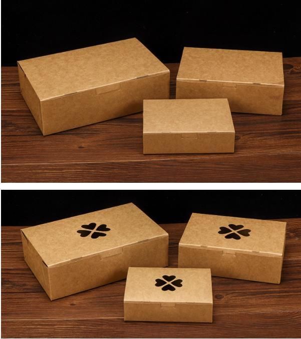 Kraft Paper Food Takeaway Box Food Package Box Salad Package Box Fried Chicken Package Box Oil Proof Wholsale