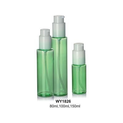 150ml Custom Lotion Cosmetic Packing Transparent Green Plastic Bottle Containers Bottle for Body Butter