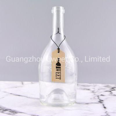 Empty Clear Liquor Vodka Bottle Wholesale Glass Wine Vodka Bottle