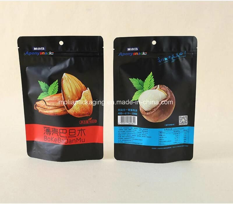 Degradable Plastic Pistachio Flexible Packaging Bags Food Stand up Ziplock Pouches Vertical Bag