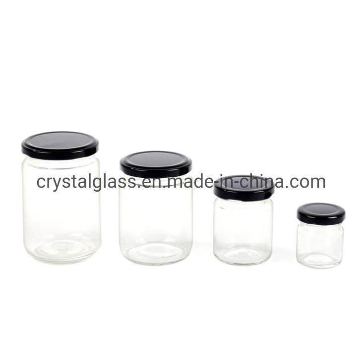 8oz 12oz Cylinder Glass Jar with Twist off Cap, Cheap Glass Jar for Jam Honey Package