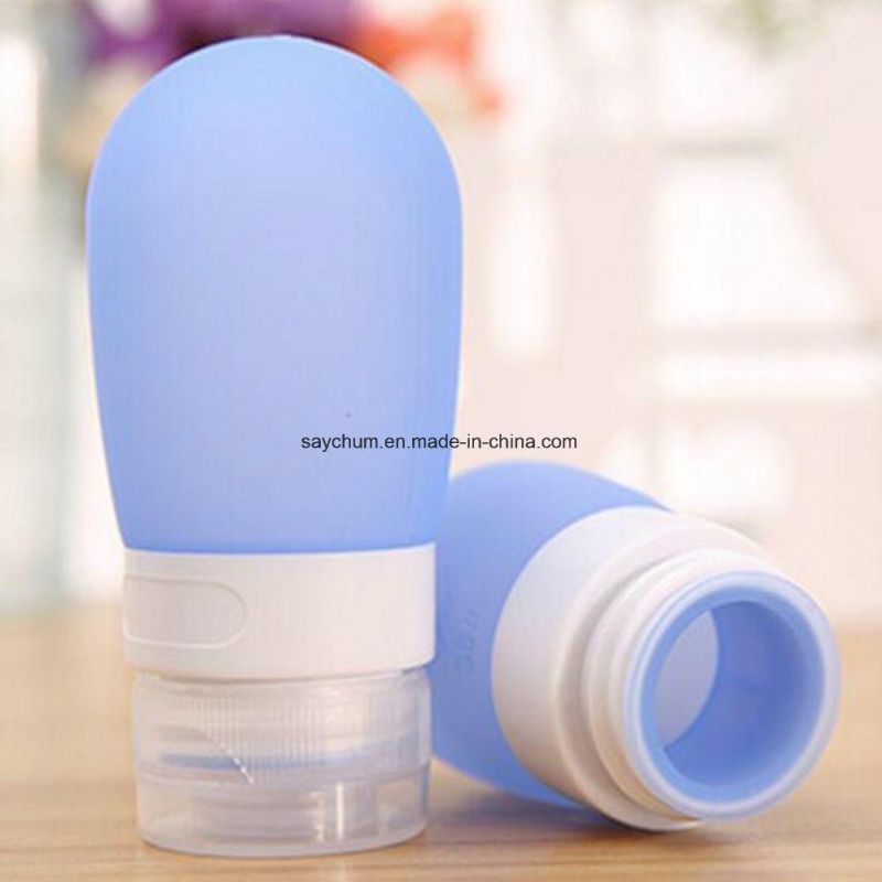 Custom Empty Silicone Travel Packing Press Bottle for Lotion Shampoo Bath Cont