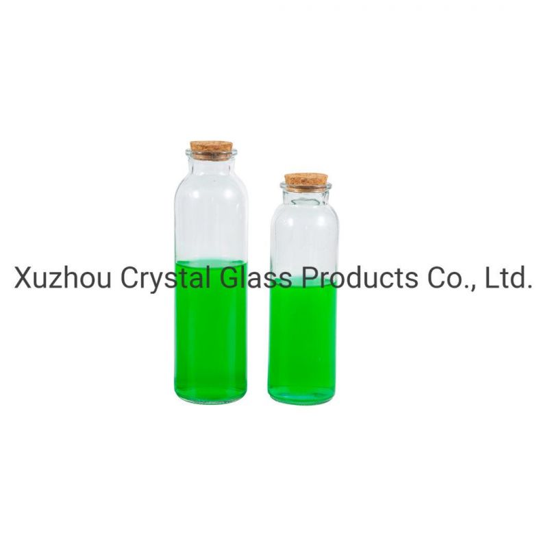 Daily Glass Milk Bottle Juice Bottle Beverage Bottles 250ml/350ml/500ml 16oz with Cork