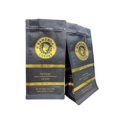 Matte Box Bottom Coffee Bag with Valve 500g