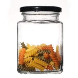 Multiple Capacities 100ml 500ml 730ml Flint Clear Square Customize Food Glass Jar Wholesale