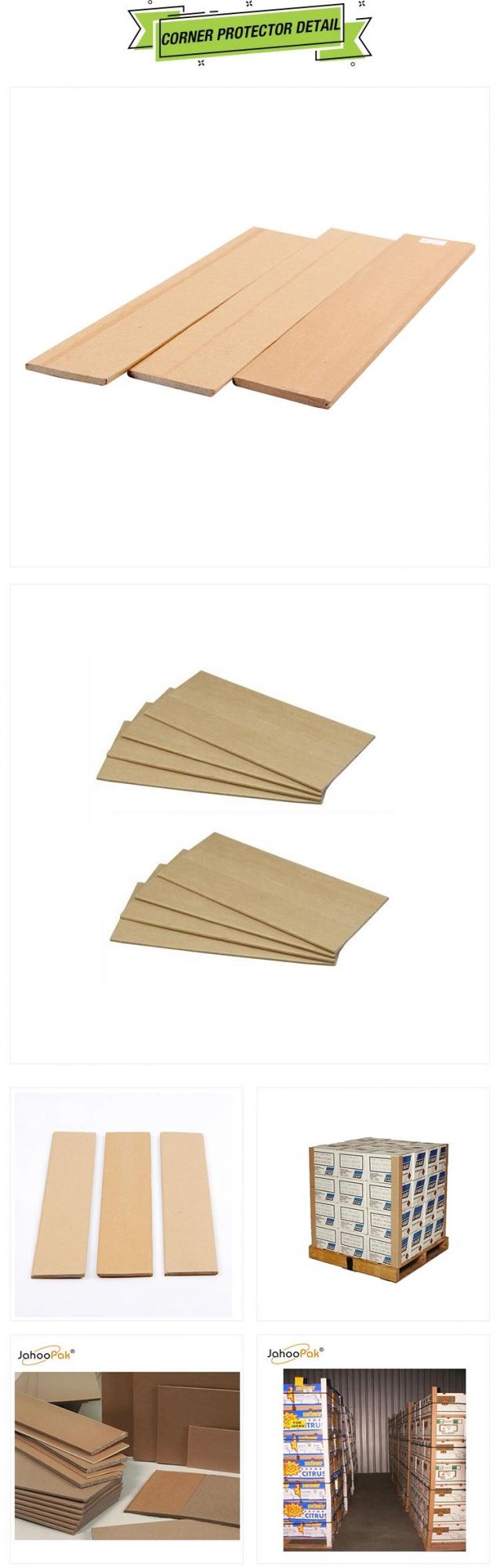 Hard Brown Kraft Flat Paper Corner Protector for Transport Packing