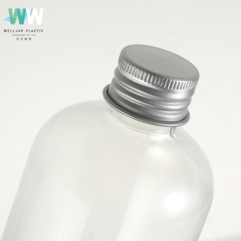 Aluminum Cover Threaded Cap for Transparent Plastic Tube Cosmetic Jar