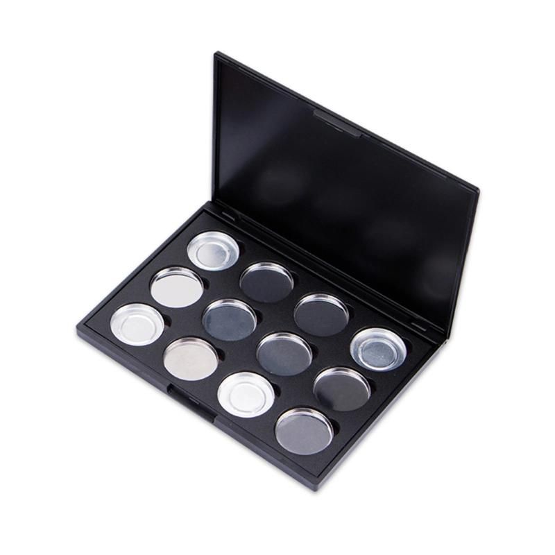 12 Colors Empty Magnetic High-Grade Make-up Palette DIY Eye Shadow Pigment Tray Holder Box Case Without Glitter Eyeshadow