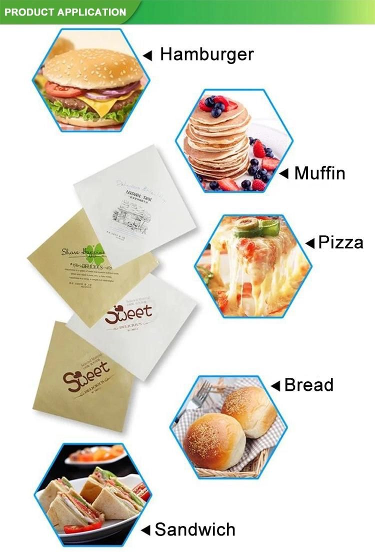 Donut Bread Kraft Paper Square Bottom Cookiess Packaging Bag