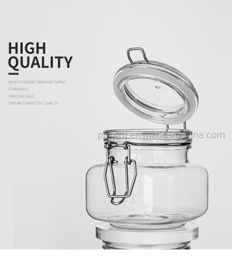 1000g 35oz Pet Round Plastic Honey Storage Bottle for Honey Food Sealing