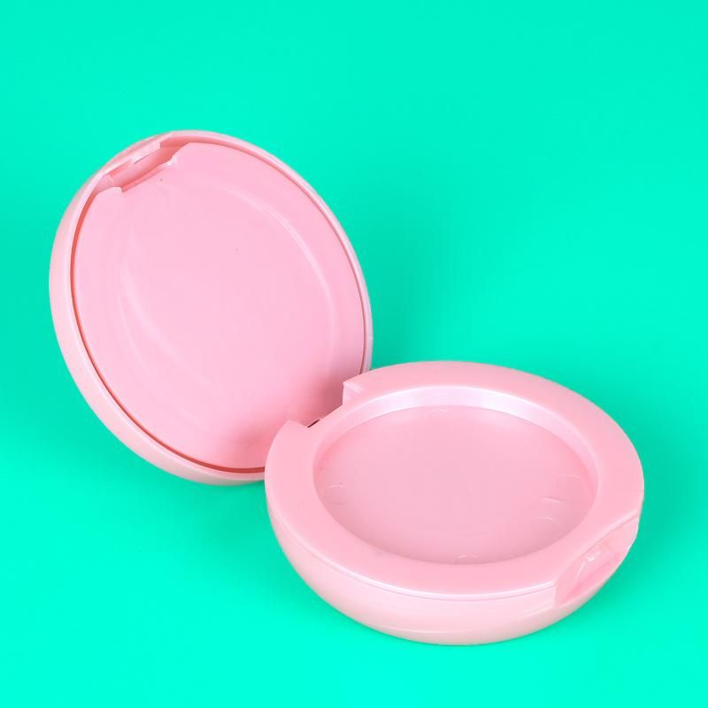 58mm Pan Compact Powder Case with a Mirror Face Powder Packaging Compact Powder Case with 2 Tiers