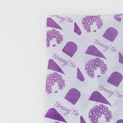 Grey Purple Logo Double Colors Printed Custom Clothing Wrapping Tissue Paper