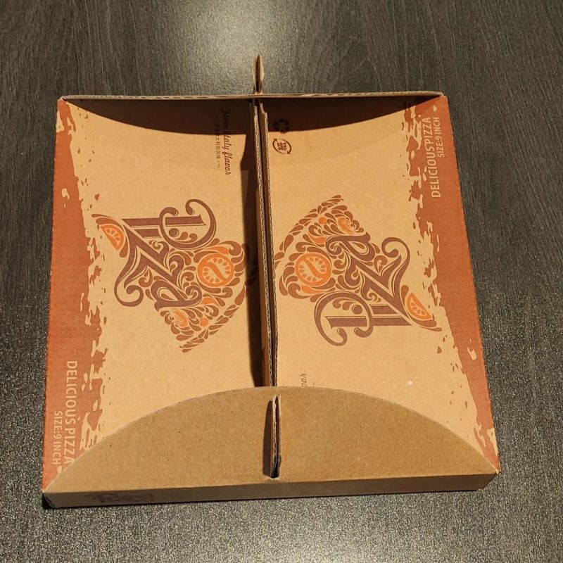 Square Pizza Box Disposable Biodegradable Customied Paper Pizza Box with Handle